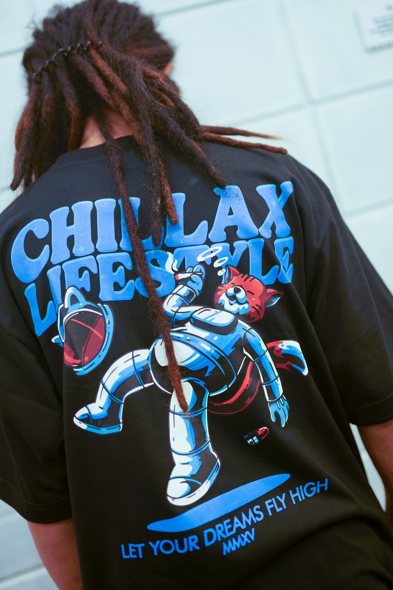 Chillax T-Shirt Robots Cat Design