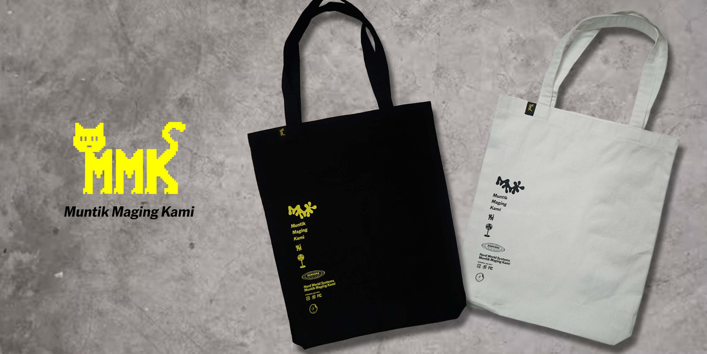 MMK Tote Bag Black and White